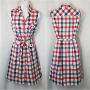 Brooks Brothers Checked Cotton Dress